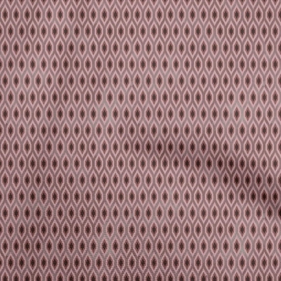 oneOone Cotton Jersey Mauve Fabric Geometric Dress Material Fabric Print Fabric By The Yard 58 Inch Wide
