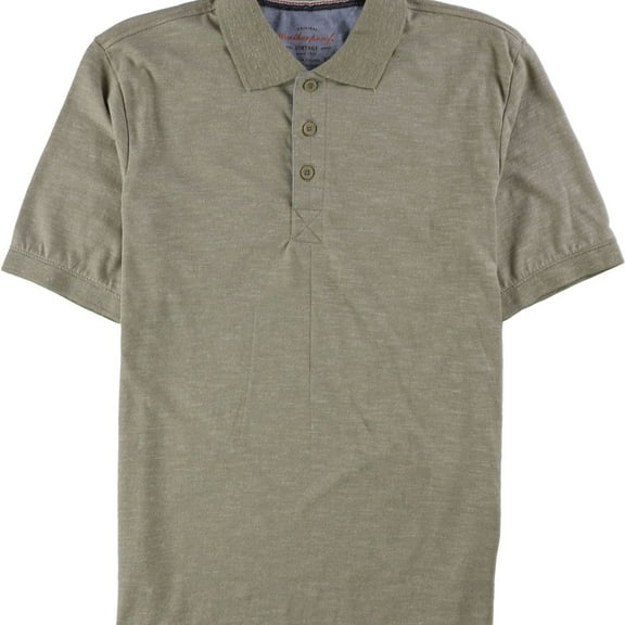 Weatherproof Mens Vintaged Polo Shirt, Beige, Small