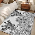 thumbnail image 4 of Giraffe Sunflowers 3x5 Area Rugs for Living Room, Black White Geometric Pattern Non Slip Floor Mat Washable Low-Profile Indoor Carpet for Bedroom, Dining Room, Bathroom, 4 of 9