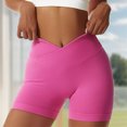 thumbnail image 4 of Correr Pantalones Cortos Entrenamiento para Mujeres Levantando La Cintura Alta (Rose S) Rojo, 4 of 6