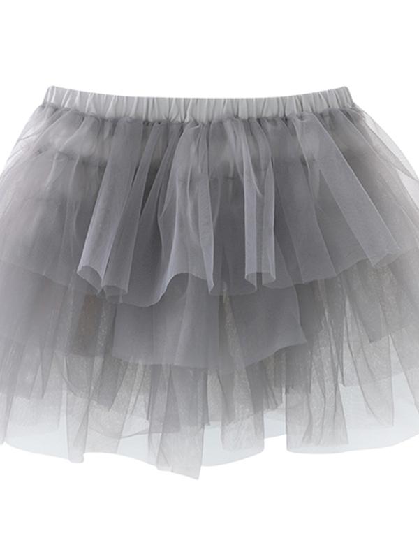 white gauze mini skirt