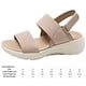 thumbnail image 2 of Sandalias de cuña para mujer con gancho y bucle sandalias deportivas antideslizantes para fiestas y vacaciones, 2 of 7