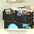 thumbnail image 4 of Low Loft Bed Twin Size with 8 Storage Drawers, Loft Bed with LED Lights, Play Zone and Toy Organizer, Under-Bed Play Space, No Box Spring Needed, Black, 4 of 9