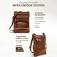 thumbnail image 4 of Bolso bandolera de piel Krediz para mujer con correa ajustable, 4 of 8