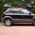 thumbnail image 2 of Black Car Roof Rack Bar Rail End Protection Cover Shell Car Styling Roof Rack Cover For Hyundai Tucson 2004-2008, 2 of 6
