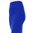 thumbnail image 5 of Women's Casual Elastic Band High Waist Stretch Office Work Solid Midi Skirt, 5 of 6