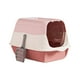 thumbnail image 3 of Gato con capucha y puerta, fácil de limpiar, desmontable, cerrado, antisalpicaduras, con capucha Rosa, 3 of 9