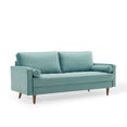 thumbnail image 3 of Uspridefurniture Hazen 69.7'' Velvet Square Arm Sofa, Blue, 3 of 5