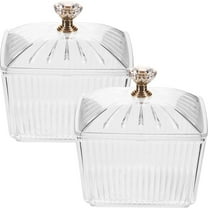 Food Storage Containers, Candy Dish 2Pc, Fdelink 2Pcs Sweets Jars Candy Jar Sugar Snacks Bowl Cookie Container Buffet Storage Container with Lid