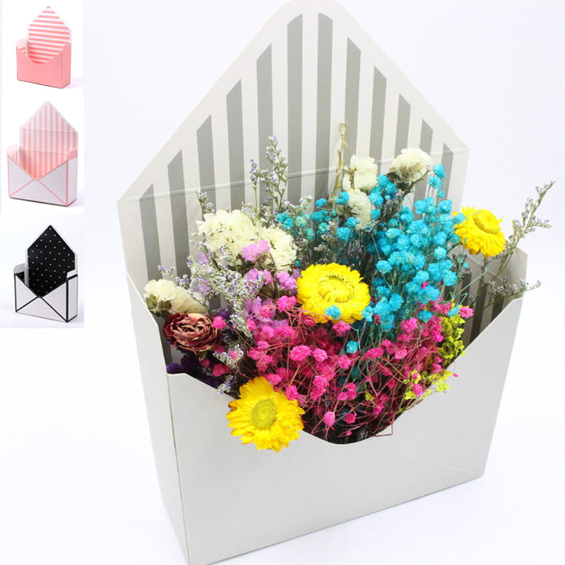 1pcs envelope fold flower box paper flowers wrapping flower gift box partyBLUS 