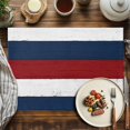 thumbnail image 3 of Red White and Blue Wood Txtured Placemats Set of 8, Farmhouse Barn Wood Table Mats Washable Heat-Insulation Non-Slip Place Mats for Kitchen Dinner Table Indoor Outdoor Decor,13x19 Inch, 3 of 9