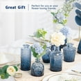thumbnail image 4 of 12-Piece Glass Bud Vase Set, Small Vintage Flower Vases, Mini Glass Bottles for Rustic Wedding Centerpieces, Home Party Table Decor（Blue）, 4 of 7