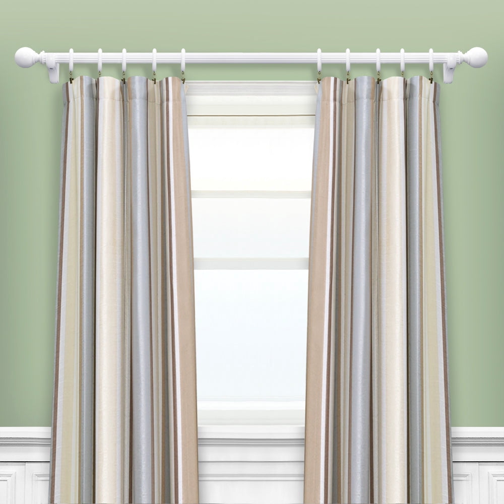 Lumi Mix and Match 6FT 1-3/8 in. Dia. Wood Single Rod in White (6FT 1-Piece)