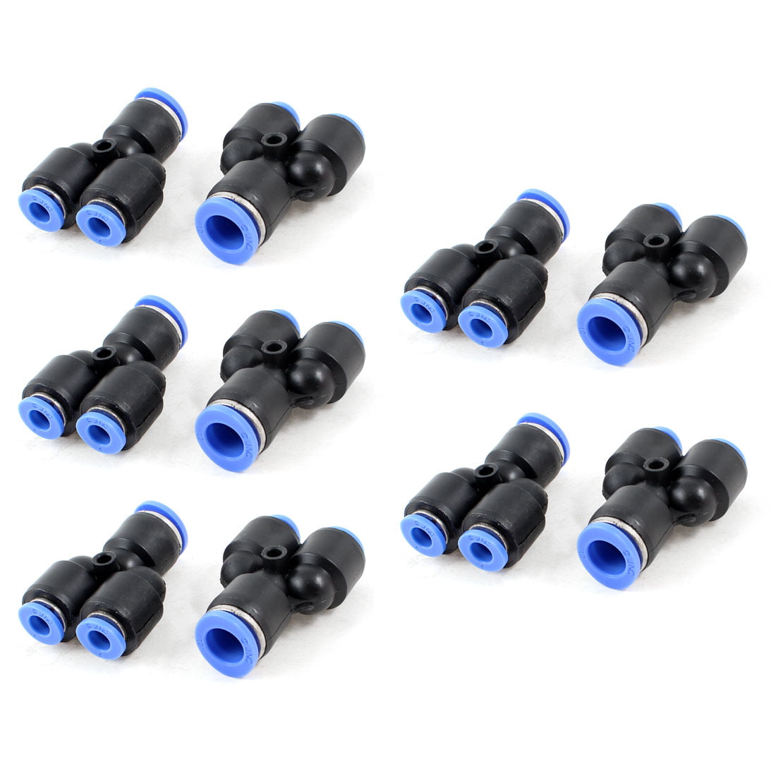 10Pcs Air Pneumatic 6mm to 6mm Straight Push in Connectors Quick Fittings 