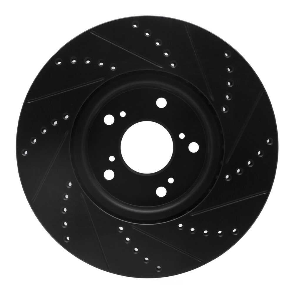 Dynamic Friction Company 633-58020L DFC Brake Rotor - Drilled And Slotted - Black