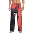 thumbnail image 1 of Balery Cute Black Kitten Cartoon Pantalones de pijama para hombre, pijama ultraligero, pantalón de descanso-Small, 1 of 6
