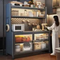 thumbnail image 3 of Armario para platos, contenedor, estante esquinero, armario De almacenamiento, aparador prefabricado, Armarios De Cocina modernos, muebles De Cocina DWH, 3 of 4