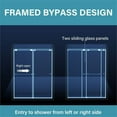thumbnail image 2 of ExBrite 60" Sliding Framed Aluminum Shower Door with Clear Glass in Matte Black, 2 of 11