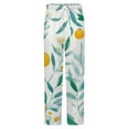 thumbnail image 5 of Oranges Leaves White Background Pattern Winter Female Pants Flannel High Waist Women Pants Lady Warm Straight Leg Plush Trousers, 5 of 7