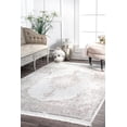 thumbnail image 1 of nuLOOM Cantrell Vintage Medallion Area Rug, 4' x 6', Ivory, 1 of 1