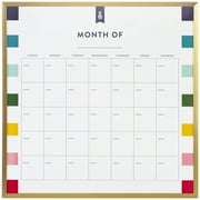 Emily Ley for Quartet Magnetic Dry-Erase Calendar Board, 14" x 14" (Q051414A17-WMT-R)