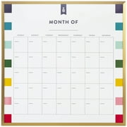 Emily Ley for Quartet Magnetic Dry-Erase Calendar Board, 14" x 14" (Q051414A17-WMT-R)