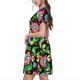 thumbnail image 2 of Easygdp Vector Mexican Otomi Style Bright para Vestido Transpirable de Mujer, Vestido Suelto de Manga Corta con Pliegues y Bolsillos para el Verano, 2 of 6