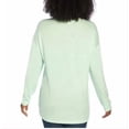 thumbnail image 4 of Three Dots Women's Relaxed Fit Breathable Crew Neck Long Sleeve Casual Sweatshirt, Green, 2X, 4 of 5