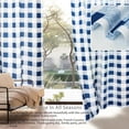 thumbnail image 4 of DriftAway Semi Sheer Buffalo Plaid Check Curtains Rod Pocket Checkered Curtains Farmhouse Window Navy and White Curtains for Living Room, Bedroom, 8 Panels Curtain, 52" x 84", 4 of 9