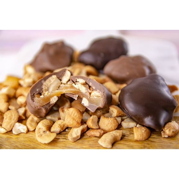 Wockenfuss Candies Cashew Caramel Patties - Dark - 1lb