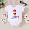 thumbnail image 2 of KPOPLK Baby Boy Bodysuit Infant Onesie Jumpsuit Short Sleeve Shirts Summer Clothes Outfits Romper Size 3-6 Months,Hot Pink, 2 of 5
