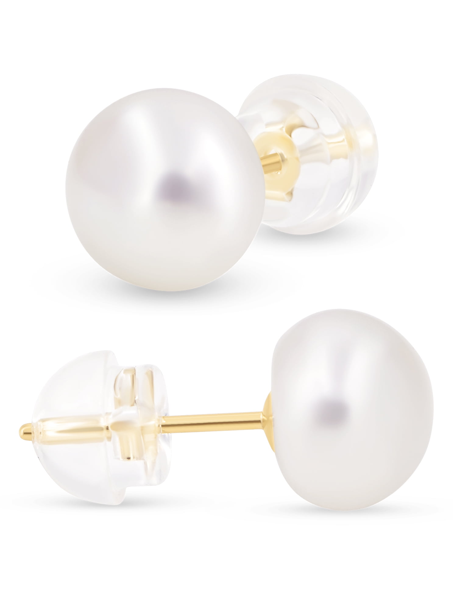 Pearl Earrings Carat Gold Earring Backs 9ct Gold Cultured Freshwater  Diamond Drop Earrings In White Prouds - Main Image