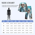 thumbnail image 4 of Balery Stylish Dog in Denim Outfit Pijama para Hombre de Dos Piezas con Manga Larga, Conjunto de Dormir y Descanso Suave con Bolsillos-Large, 4 of 7