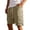 Khaki, variant on Enjoytime Mens Cargo Shorts Elastic Waist Drawstring Casual Outdoor Athletic Work Shorts with Multi Pockets