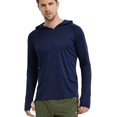 thumbnail image 5 of MIER Men's Sun Protection Hoodie Long Sleeve Workout UV Shirts, 5 of 7