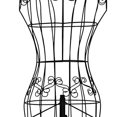 thumbnail image 3 of Benzara C482-MTL0025 Benzara Wire Frame Metal Mannequin Display Stand with Adjustable Height - Black, 3 of 3