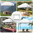 thumbnail image 2 of COBIZI 6.6x6.6 FT Heavy Duty Pop Up Canopy Tent, Thickened Steel Frame, Waterproof Windproof UPF 50+, Outdoor Camping BBQ Market Canopy, Stakes Sandbags Ropes Carry Bag Included, White, 2 of 9