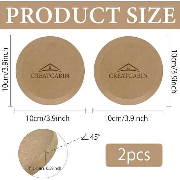 2 Pcs Round Pottery Molds Ceramics Plate Forming Molds Wooden Pottery Forms Clay Pottery Molding Tools MDF Ceramics Dish Plate Slump Mold for Handbuilding Plates DIY Craft Supplies 3.9 Inch