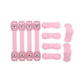thumbnail image 2 of Inteprter Juego de cerradura autoadhesiva ABS a prueba de bebés para sala de estar, dormitorio, cajón de cocina, mesita de noche, Kit de Cadenas y protecciones para puertas de seguridad, 2 of 6