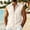 Beige, variant on Men's Cotton Linen Sleeveless Shirts Button down Beach Tank Top Solid Color Shirt with PocketBeigeL