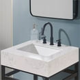 thumbnail image 3 of 24. in Stone effects Vanity Top in Aosta White Apron with White Sink, 3 of 7