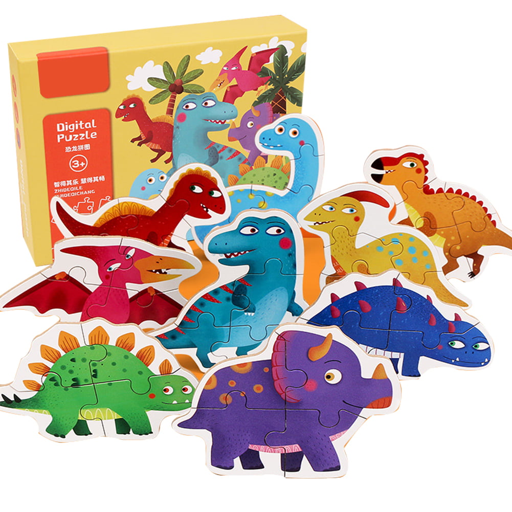 FUN  LOOT PARTY BAG FILLERS TOYS 3 JUNGLE ANIMALS  JIGSAW PUZZLES 