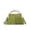 Green, variant on Purses and Handbags Suede Colorblock Structured Kiss Lock Pouch Faux Suede Classy Minimal Retro Clutch with Detachable Strap Purse for Woman.
