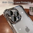 thumbnail image 4 of Luxury Electroplate Shockproof Phone Case For iPhone 15 14 13 12 11 Pro Max Plus Lens Protection Bumper Transparent Back Cover, 4 of 5