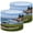 Color 3, variant on Beach Linen Drum Lampshades Peggys cove lighthouse sunset ocean view landscape Halifax 13"x13"x10" Light Shade for Table Lamps Floor Lamps Drum Lamp Shades Lampshade Replacement Assembly Required