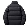 thumbnail image 3 of Maoxin Mens Jacket Men's Stitching Drawstring Hooded Slim Fashion Jacket Coat Outwear Black 3XL, 3 of 7