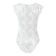 thumbnail image 4 of Womens Tops & T-Shirts,Women Casual V-Neck Sleeveless Bodysuit Lace Solid Slim, 4 of 4