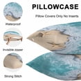 thumbnail image 5 of Lumbar Pillow Covers 20x12 Inch Set of 2, Teal Coastal Waterproof Outdoor Pillow Covers, Summer Beach Starfish Nautical Seaside Decorative Cushion Pillowcases for Couch, Sofa, Bed, Garden, Patio, 5 of 9