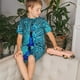 thumbnail image 4 of Balery Beautiful Blue Peacock Conjunto de Pijama Infantil de Manga Corta con Estampado – Ropa de Dormir de Algodón Suave-4X-Large, 4 of 6