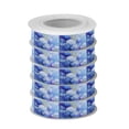 thumbnail image 2 of 5 Rolls Christmas Ribbon 1.5 inch Wide Decorative Ribbon for Gift Wrapping and Holiday Decorations Blue Ink Clouds, 2 of 7